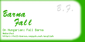 barna fall business card